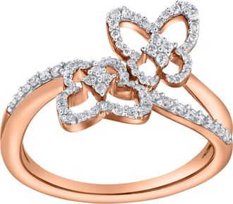LuvMyJewelry Elarisse Flutter Diamond Ring 0.30ct 14K Gold