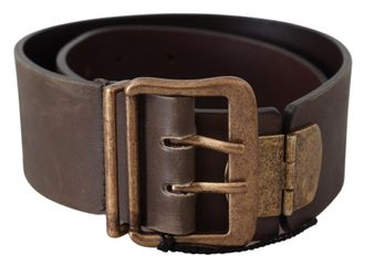 Ermanno Scervino Leather Wide gold Buckle Waist Womens Belt