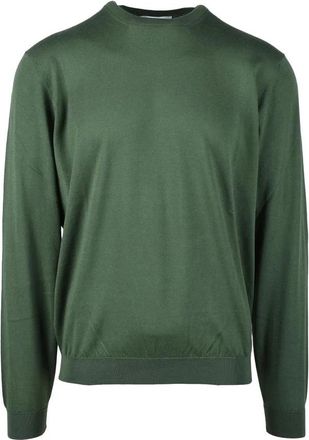 FILIPPO DE LAURENTIIS Cotton Sweater - Olive Green