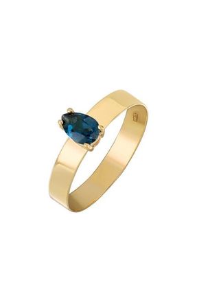 Bony Levy 14K Gold Topaz Ring in 14K Yellow Gold Blue Topaz at Nordstrom, Size 6.5