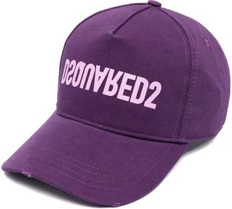 Dsquared2 logo-print baseball cap - men - Cotton - One Size - Purple