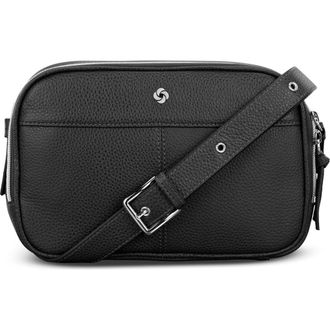 Samsonite Mobile Solution 2 Leather Crossbody Bag in Black at Nordstrom
