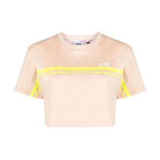 GCDS Mujer, Camisetas, Marrón, Talla: S