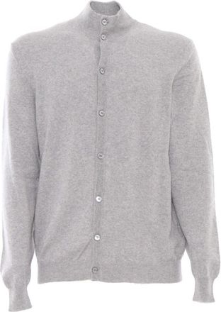 Fedeli Cashmere Cardigan - Heren - Cashmere truien - Grijs - XL - Kasjmier - Truien & Vesten