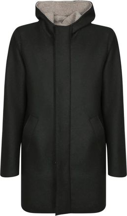 Harris Wharf London Jassen, Heren, Bruin, L, Wol, Boucl&eacute; Wol Parka