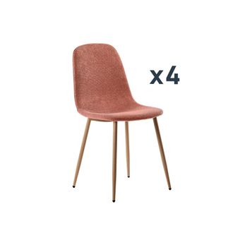 Klast Packs 4 sillas tela terracota 43 cm x 87 cm cm