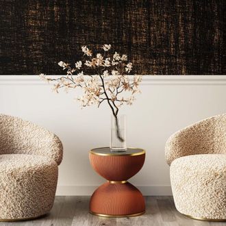 Kare Design Mesa auxiliar redonda marr&oacute;n &oslash;47 cm