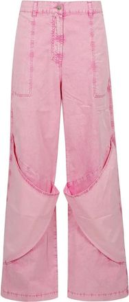 The Attico Dames, Broeken, Roze, Maat: W25 Katoen