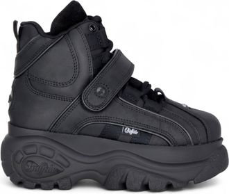 Buffalo Buffalo Womens Black Leather Chunky Platform High Ankle Boots - 1348-14 2.0