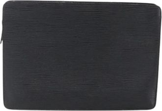 Louis Vuitton Pre-owned Clutches, female, Black, Size: ONE SIZE Pre-owned Vintage Leather Clutch