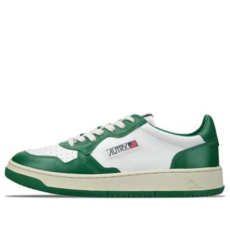 Autry Autry Medalist Low Leather Green White AULM-WB03