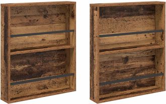 vidaXL Estante De Revistas 2 Uds. Madera Vieja 60 X 12 X 70 Cm Vidaxl
