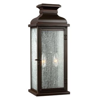 Loops Outdoor IP44 Twin Wall Light Dark Aged Copper LED E14 60W d00905