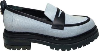Sergio Rossi Joan Loafer - Dames - Loafers - Blauw - 37 EU - Leer - Schoenen