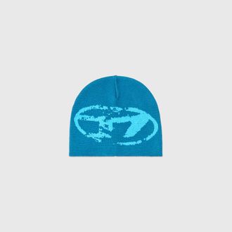 Diesel Wool-blend beanie with Oval D logo - Knit caps - Unisex - Blue