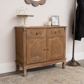 Melody Maison Large Wooden Sideboard Cupboard - Pays Du Bois Range in Brown