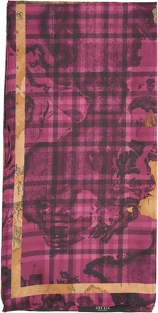 Alviero Martini 1A Classe Sciarpa a quadri - Viola