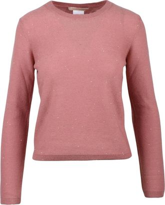 Pennyblack Pullover met ronde hals en strass - Dames - Ronde hals truien - Roze - L - Wol - Truien & Vesten