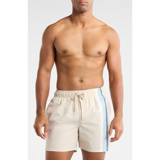 Vintage Summer Swimwear Poolside Stretch Volley Swim Shorts in Tan at Nordstrom Rack, Size Xx-Large