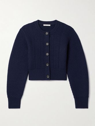 Emilia Wickstead Cardigan Cropped In Lana Albert - Blu