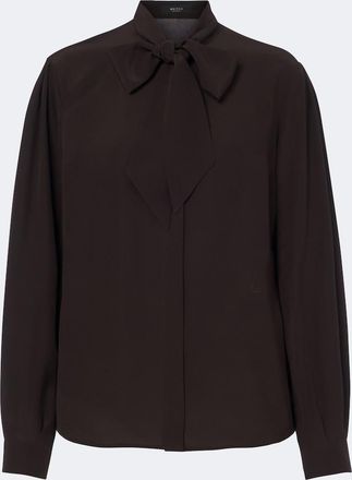 Gucci Tie-neck silk shirt