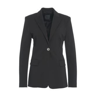 Pinko Black Blazer with Peaked Lapels - female - PINKO - Blazers - Black - XS - Jackets