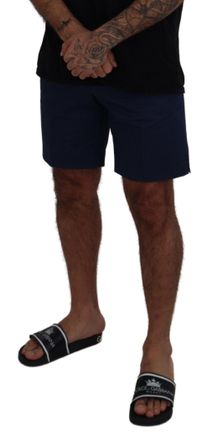 Dolce & Gabbana Mens Blue Chinos Cotton Stretch Casual Shorts