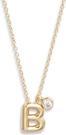 Chelsea28 Goldtone Initial Pendant Necklace in B- Clear- Gold at Nordstrom
