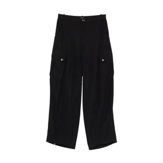 Pinko Wide Trousers, female, Black, Size: 2XS Rosalin Cargo Trousers