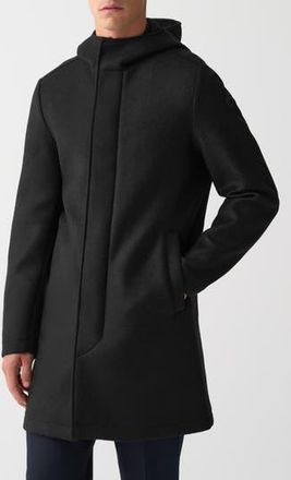 Colmar Spacer Knit Hooded Coat in Black at Nordstrom Rack, Size 46 Us / 56 Eu