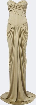 New Arrivals Draped gathered corset gown