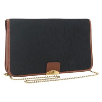 Dior Pre-owned Cross Body Bags, female, Black, Size: ONE SIZE Pre-owned Trotter Canvas Shoulder Bag