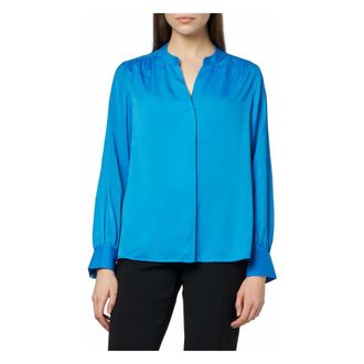 Comma Dames, Blouses & Shirts, Blauw, Maat: XL