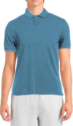 Alpha Studio Mens Classic Polo Shirt Teal Al14583 - Marine Cotton - Size EU 52 (Mens)