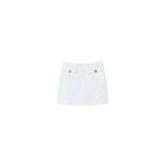 Twinset Short Skirts, female, White, Size: M Minigonna in misto lino
