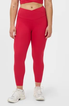 Sweaty Betty 7/8 Wrap Waist Leggings in Crimson Red at Nordstrom, Size Xx-Large
