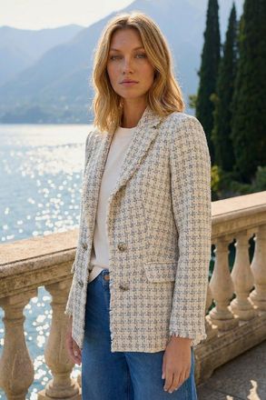 Roman Boucle Frayed Edge Jacket