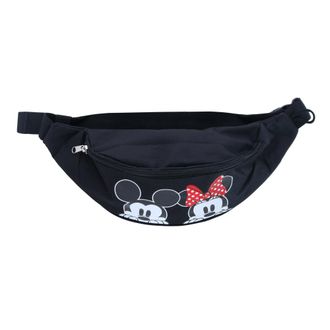 Jerry Leigh Disney Peeking Mickey Mouse and Minnie Mouse Bumbag Waist Pack, Black