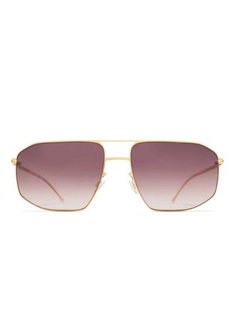 Mykita Santeri zonnebril met geometrisch montuur - Goud