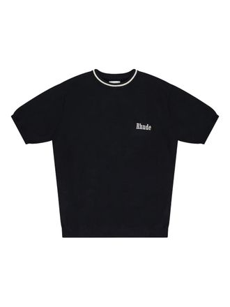 Rhude T-shirt met logodetail - Zwart