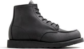 Red Wing Shoes Classic Moc Harness Leather Boot in Black Harness at Nordstrom, Size 10.5