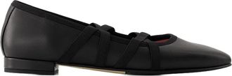 Carel Tutu Ballerinas - Dames - Ballerinas - Zwart - 35 EU - Leer - Schoenen