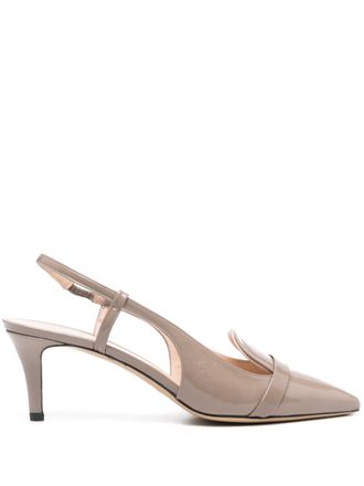 P.A.R.O.S.H. 70mm patent slingback pumps - Neutrals