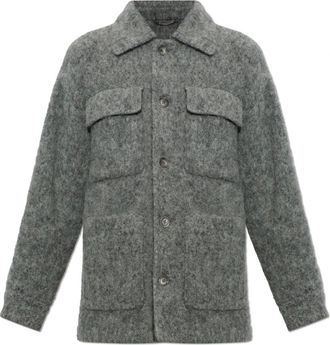 Dolce & Gabbana Giacca in lana con colletto - - Jackets - Uomo - Grigio - M
