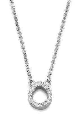 Monica Vinader Naida Mini Open Teardrop Pendant Necklace in Silver at Nordstrom Rack