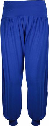 Purple Hanger Womens Plus Size Plain Trousers Leggings Ladies New Stretch Fit Tapered Leg Harem Pants Royal Blue Size 24-26
