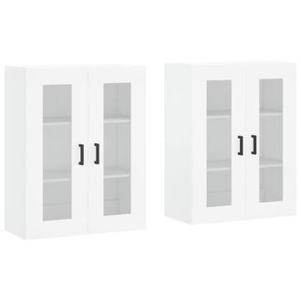 Berkfield Home Wall Mounted Cabinets 2 pcs White Engineered Wood