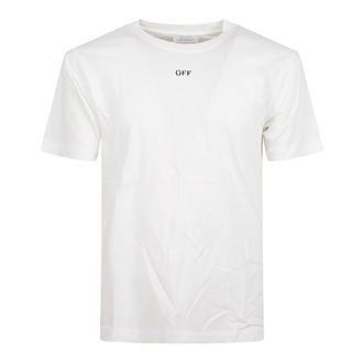 Off-white T-Shirts, male, White, Size: S Newspaper Arrow Slim Logo Tee