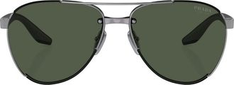 Prada Linea Rossa sunglasses - men - Metal - 61 - Silver
