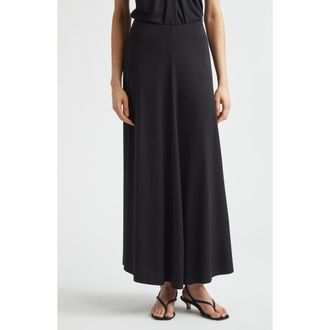 Toteme Flared Jersey Maxi Skirt in Black at Nordstrom, Size X-Small